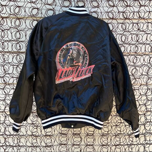 Bud Light Lady Luck Budweiser Vintage nylon bomber jacket - Picture 1 of 6